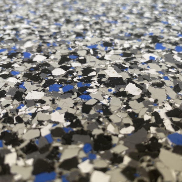 Blue Jay color concrete coated