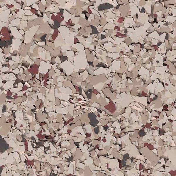 Cinnamon color concrete coated